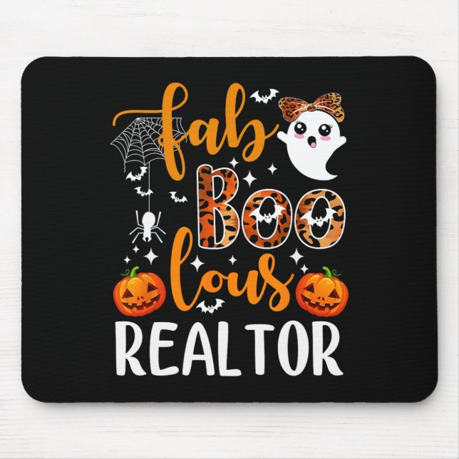 Faboolous Realtor Halloween Realtor Real Estate Ag Mouse Mat (Front)