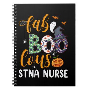 Faboolous STNA Nurse Boo Crew Fabulous Nurse Costu Notebook