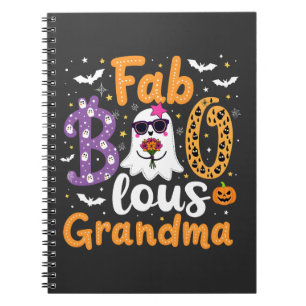 Faboolus Grandma Spooky Ghost Halloween Notebook