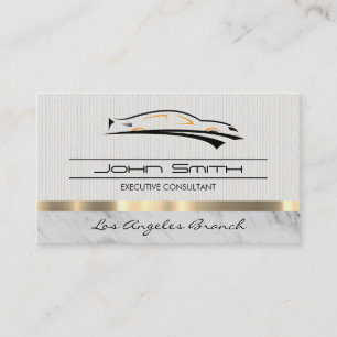 Fabric and Marble with Metallic Trim Business Card