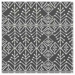 Fabric - Black & White Aztec Pattern