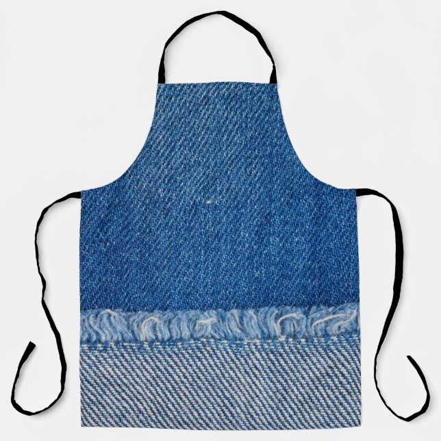 Fabric Blue Jeans Background, Denim texture Apron (Front)