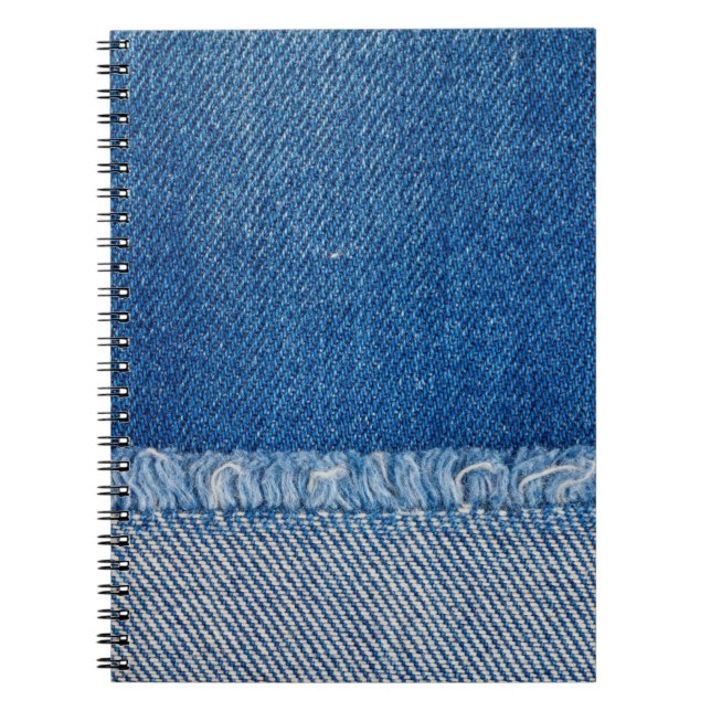 Fabric Blue Jeans Background, Denim texture Notebook (Front)