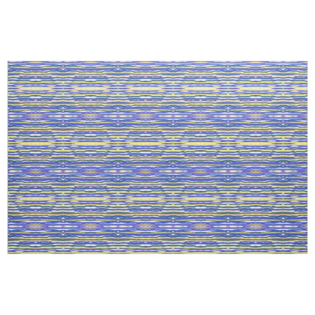 Fabric - Blue/Lavender/Yellow Stripes (Fat Quarter)