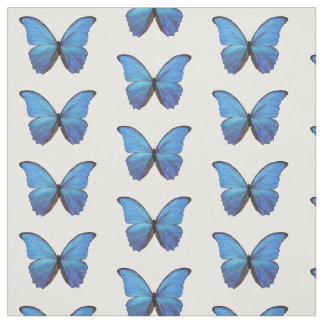 Fabric - Blue Morpho Butterflies