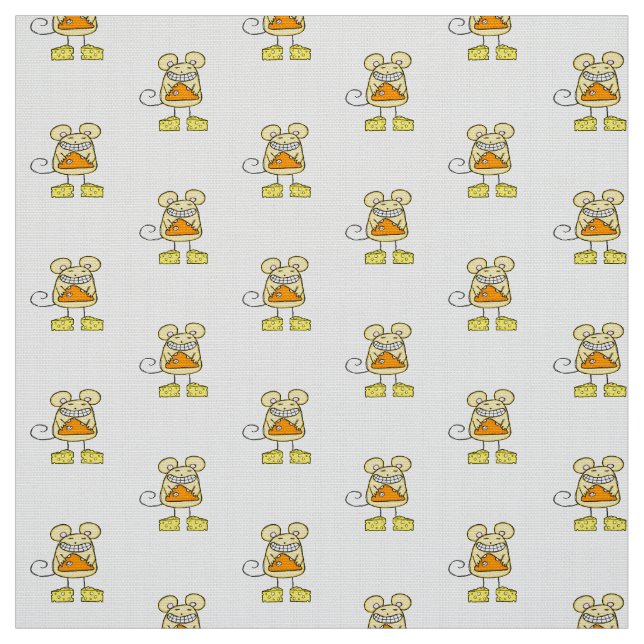 Fabric, Cheesy Mousey Pie Pizza  Fabric (Swatch)