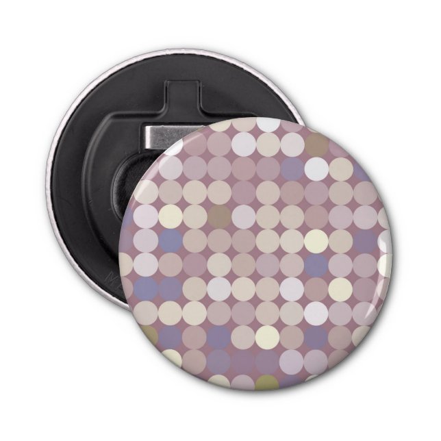 Fabric circles abstract pattern bottle opener (Front)