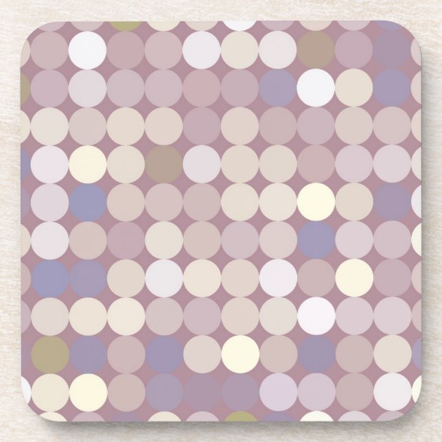 Fabric circles abstract pattern coaster (Front)