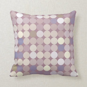 Fabric circles abstract pattern cushion