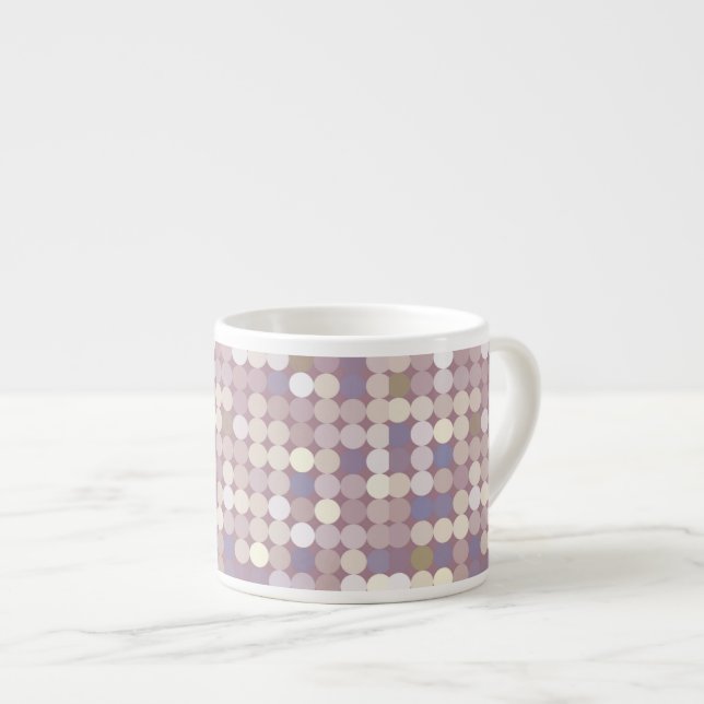 Fabric circles abstract pattern espresso cup (Front Right)