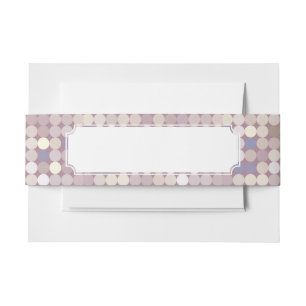 Fabric circles abstract pattern invitation belly band