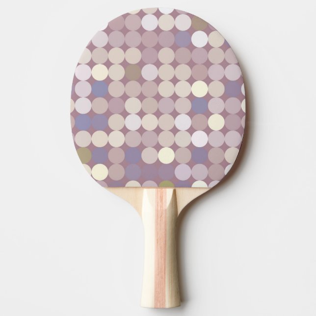 Fabric circles abstract pattern ping pong paddle (Front)