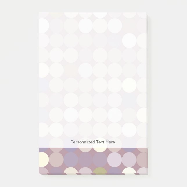 Fabric circles abstract pattern post-it notes (Front)