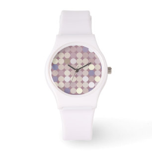 Fabric circles abstract pattern watch