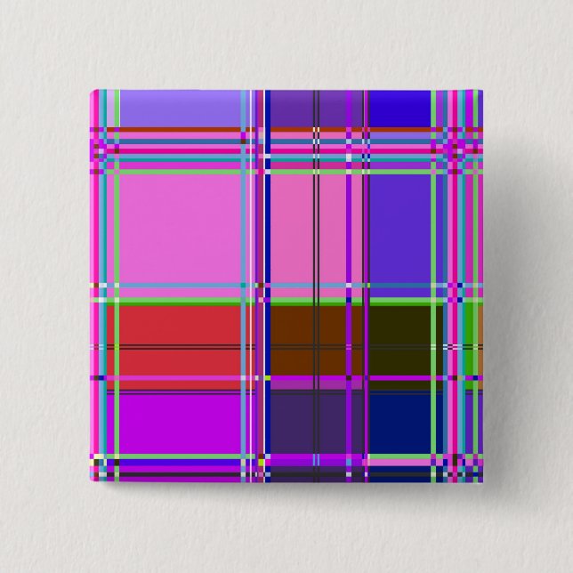 Fabric Cloth Colours Squares 15 Cm Square Badge (Front)