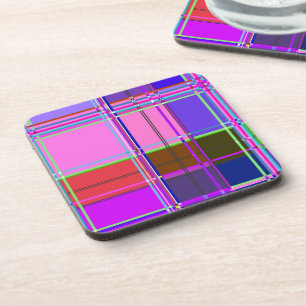 Fabric Cloth Colours Squares Coaster