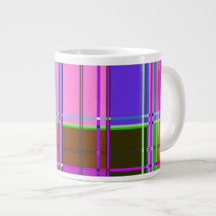 Fabric Cloth Colours Squares Large Coffee Mug