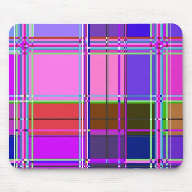 Fabric Cloth Colours Squares Mouse Mat (Front)