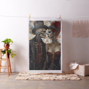 Fabric Day of the Dead Skeleton Married Couple 
