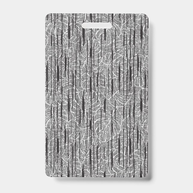 Fabric Floral Pattern Interior Design Wallpaper ID Badge (Front)