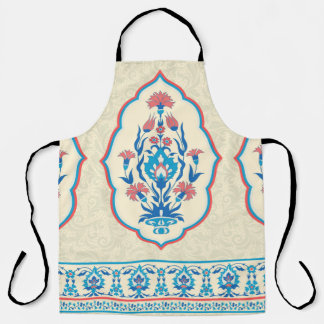 Fabric floral seamless pattern in ethnic style apron