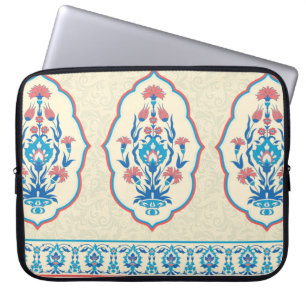 Fabric floral seamless pattern in ethnic style laptop sleeve
