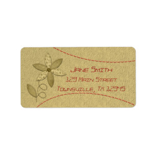 Fabric Flower Label