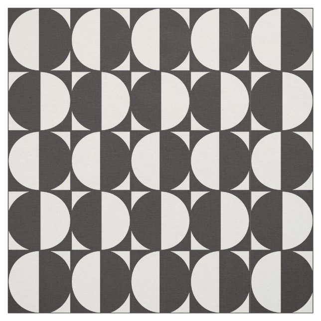 Fabric Formas Geometric Black and white Pattern (Swatch)