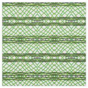 Fabric - Green/Black/White Weave