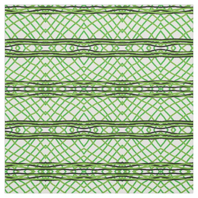 Fabric - Green/Black/White Weave (Swatch)