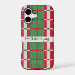 Fabric green red iPhone Case