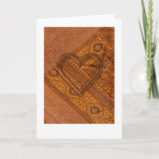 Fabric Heart Valentine Greeting Card