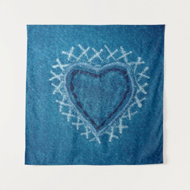 Fabric jeans texture cloth tapestry (Front)