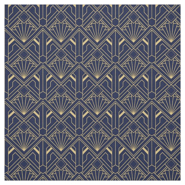 Fabric - Lilac and Gold Art Deco Seamless Design (Swatch)