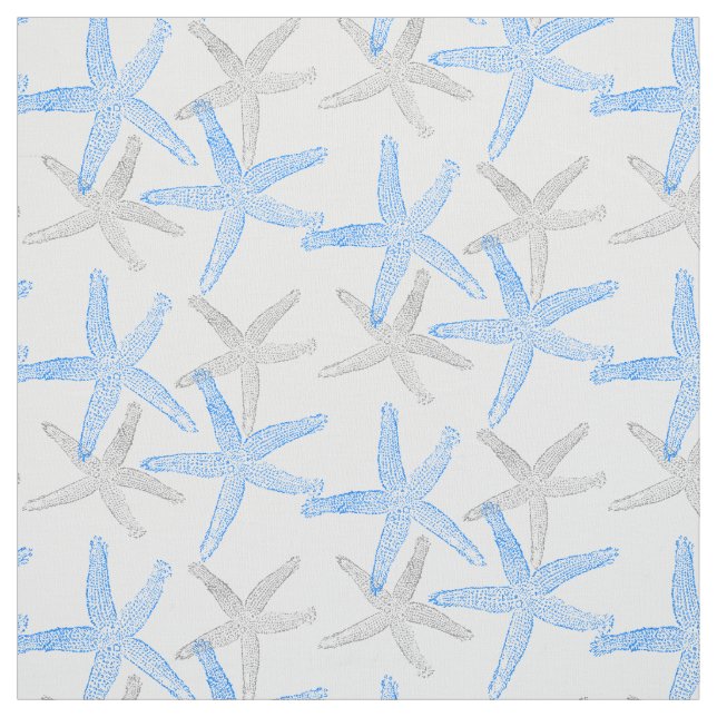 fabric Nautical starfish beach blue (Swatch)