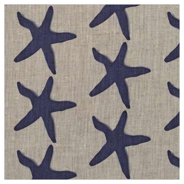 fabric Nautical starfish beach blue (Swatch)