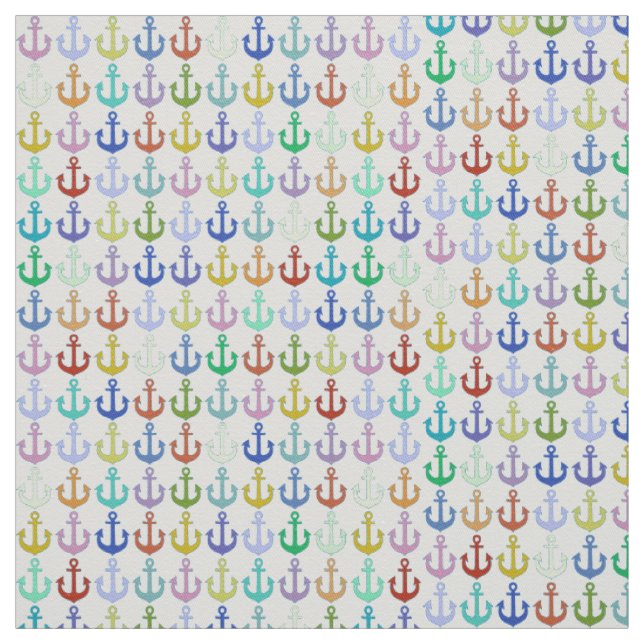 fabric of colourful sailor anchors pattern (Swatch)