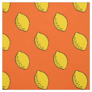 Fabric: Orange & Yellow Lemon Print Fabric