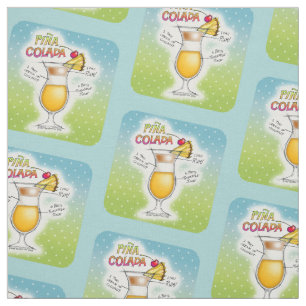 FABRIC - PINA COLADA RECIPE COCKTAIL ART