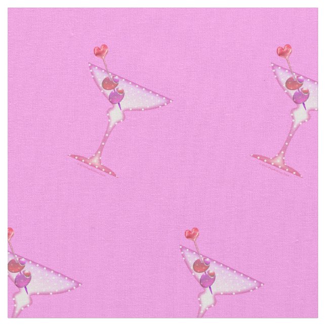 FABRIC - PINK MARTINI Cocktails (Close Up)