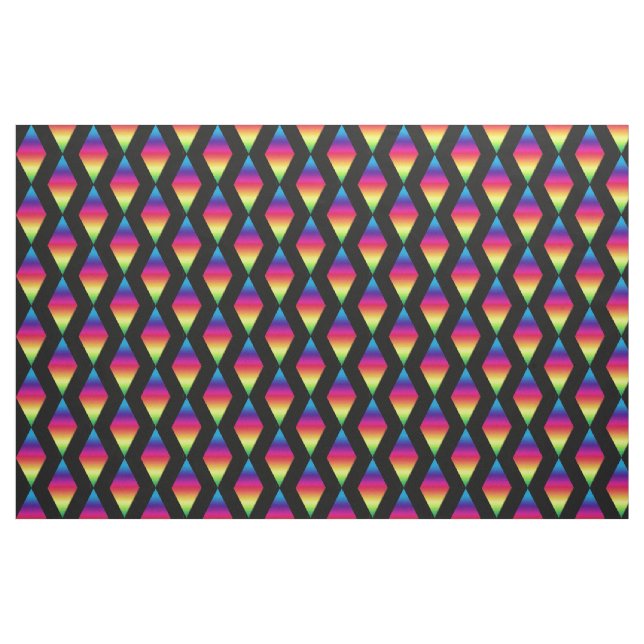 Fabric - Rainbow Diamonds off-set (Fat Quarter)