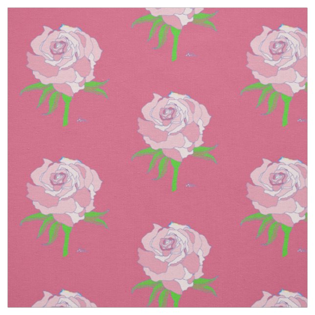 Fabric - Rose in Shades of Colour (Swatch)