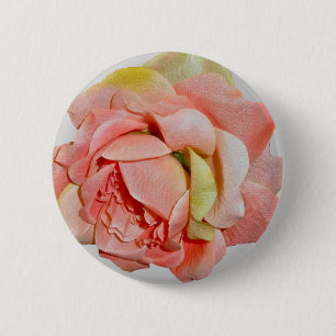 Fabric Roses Coordinating Items 6 Cm Round Badge