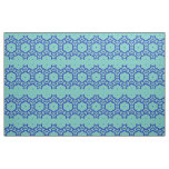 Fabric - Rows of Hexagons in Blue