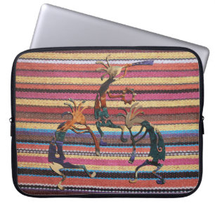 Fabric Stripes Pattern coloured I + KOKOPELLI Laptop Sleeve