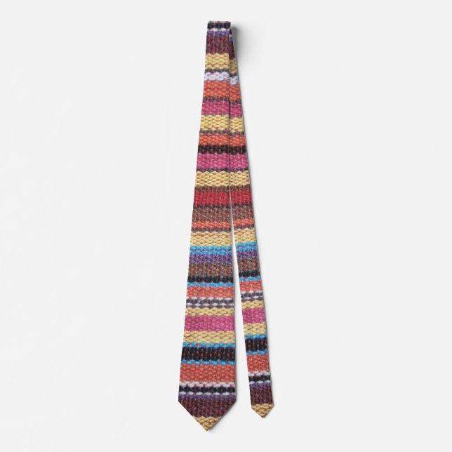 Fabric Stripes Pattern coloured I + your ideas Tie (Front)