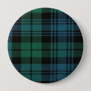 Fabric Tartan Round Button