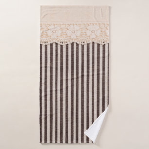 Fabric textile texture and lace for background bath towel