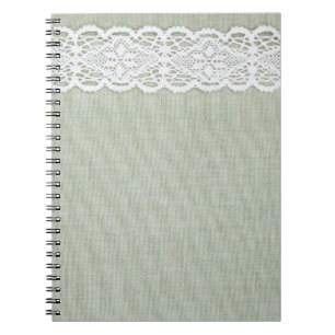 Fabric textile texture and lace notebook