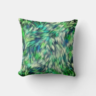 Fabric Texture Green Fur Background-68745 Cushion